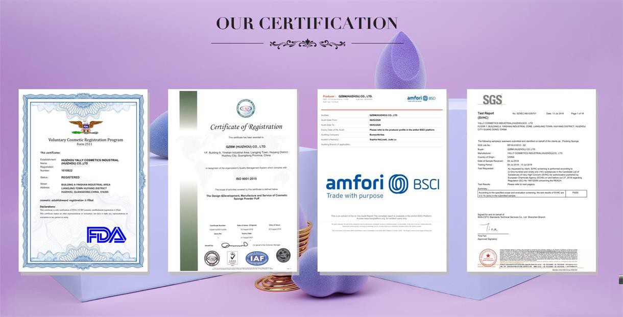 Certificate of Velvet Flocking Beauty Sponge